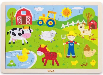 Puzzle pentru copii Viga - Fermă, 24 de piese