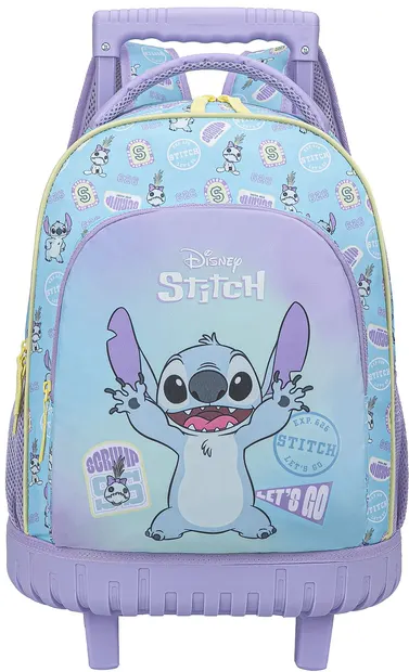 Ghiozdan cu roți Kstationery Lilo & Stitch - Let's Go,cu 2 compartimente