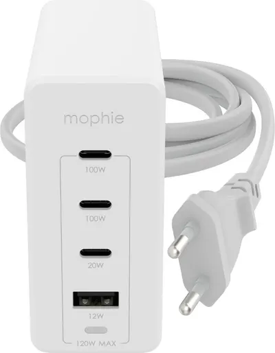 Încărcător mophie - 3xUSB-C/USB-A, 120W, alb