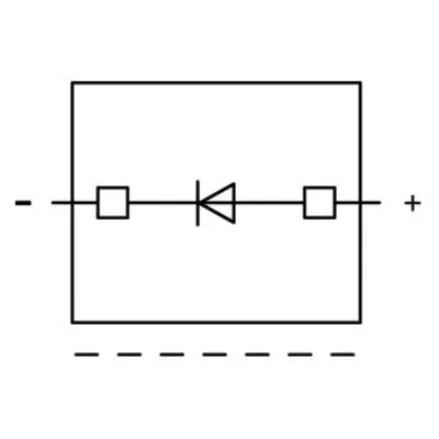 Component plug; for carrier terminal blocks; 2-pole; with diode 1N4007; 5.2 mm wide; Operating temperature 85°C max.; gray