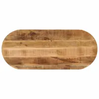 Gossi blat de masa oval, 110x40x2,5 cm, lemn masiv mango brut