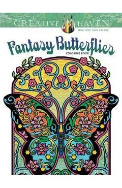 Creative Haven Fantasy Butterflies Coloring Book