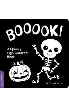 Booook! a Spooky High-Contrast Book: A High-Contrast Board Book That Helps Visual Development in Newborns and Babies While Celebrating Halloween