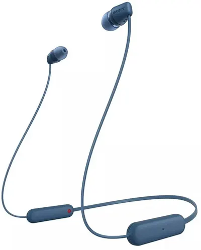 Căști wireless cu microfon Sony - WI-C100, albastre