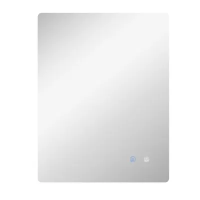 kleankin Oglindă de Baie cu Lumină LED, 3 Culori, Întrerupătoare Touch și Luminozitate Reglabilă, 70x50x3 cm, Transparent | Aosom Romania