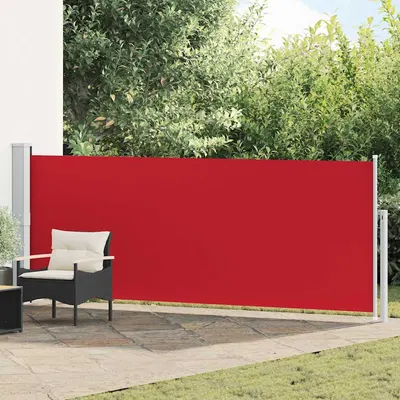 vidaXL Copertină laterală retractabilă de terasă, roșu, 140 x 500 cm