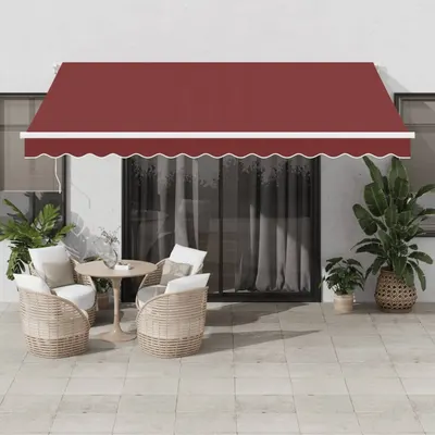 Gossi copertina retractabila manual cu led, visiniu, 400x300 cm