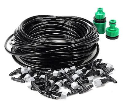 Kit racire terasa cu vapori de apa furtun de 10 m si 10 de duze