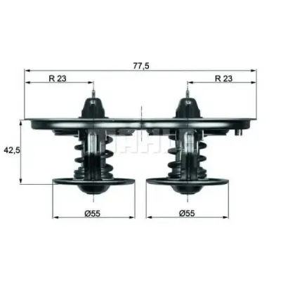 Termostat, lichid racire MAHLE ORIGINAL TX 32 80D