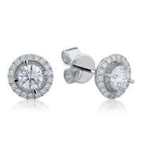 Cercei din aur alb cu diamante de 1.368ct