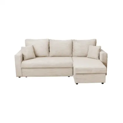 Coltar NICOLE LUX, cu lada depozitare, colt interschimbabil, bej, 225x145x82 cm