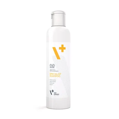 Sampon dermatocosmetic pentru caini si pisici predispusi la dermatite bacteriene sau fungice Vet Expert Specialist, 250 ml