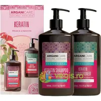 Set Sampon si Balsam pentru Toate Tipurile de Par cu Cheratina si Ulei de Argan 2x400ml