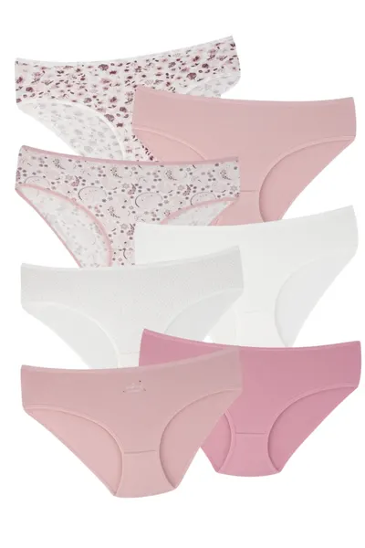 Chiloti basic dama, Florya Powder, set 7 perechi (Marime chilot: XL)