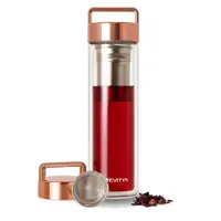 Sticlă termică din sticlă cu infuzor pentru ceai băuturi calde și reci 450 ml