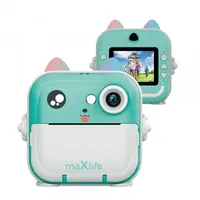 Camera Digitala cu functie de printare MaXlife MXPC-100 Kids, Albastra