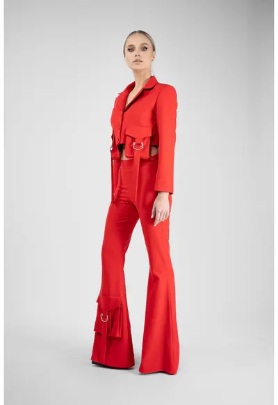 Pantaloni evazați Red - Rosu