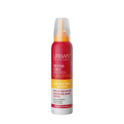Tratament spuma pentru bucle cu Hibiscus si Unt de Shea, 150ml, Urban Care