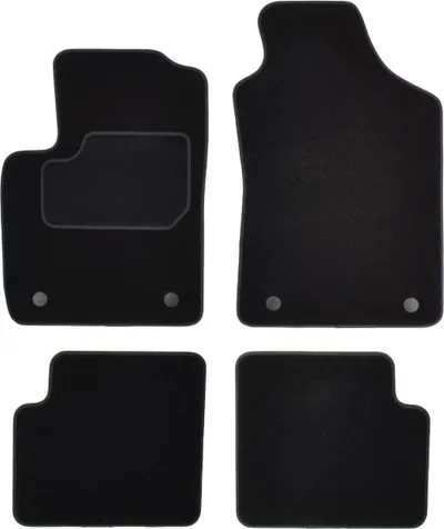 Covorase auto (set, velur, 4 bucati, culoare negru) ABARTH 500 595 695, 500C 595C 695C; FIAT 500 dupa 2007