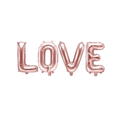 Balon folie love rose gold 140x35 cm