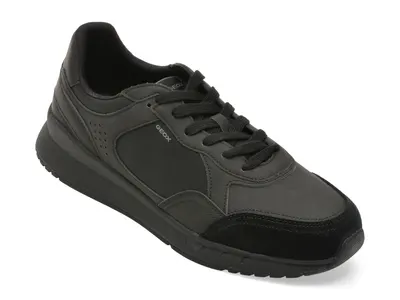 Pantofi sport GEOX negri, U65LCB, din piele ecologica