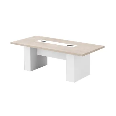 Masa de conferinta Imperium, PAL Melaminat E1 - dimensiuni 2000 x 1000 x 750 mm, White