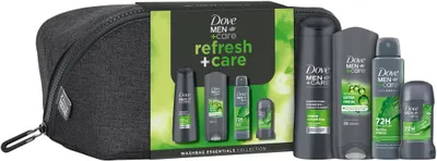 Dove Men+Care Set Refresh+Care, cu trusă de toaletă, 4 piese