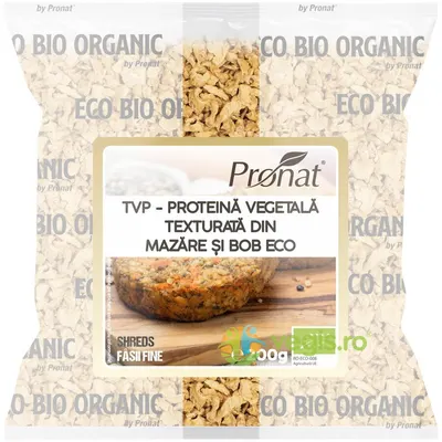 Proteina Vegetala Texturata (TVP) din Mazare si Bob Fasii Fine Ecologica/Bio 200g