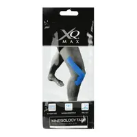 Bandă Kinesiologică, XQ Max, pretăiată, impermeabilă, pentru ameliorarea durerii, genunchi, 25x5 cm, culoare albastru, 3 bucăți