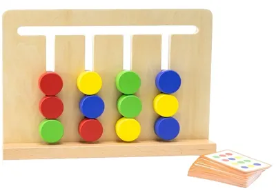 Un joc de puzzle Viga Toys - Sortarea culorilor și a formelor geometrice