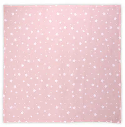 Scutec din bumbac Lorelli - 80 x 80 cm, stele roz