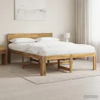 vidaXL Cadru de pat dublu cu spătar ROSTOCK Alb 140 x 200 cm