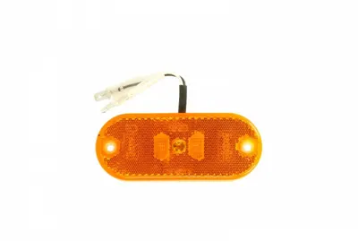 Lumina delimitare stanga dreapta, portocaliu, LED, inaltime 45mm; latime 110mm; adancime 13mm lungime cablu 165mm, fara prindere, 24V