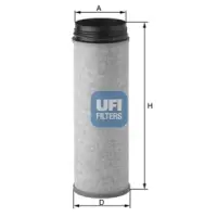 Filtru aer secundar UFI 27.649.00