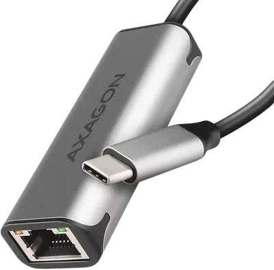 Adaptor de rețea AXAGON -ADE-25RC, USB-C/RJ45, 2500Mbps, gri