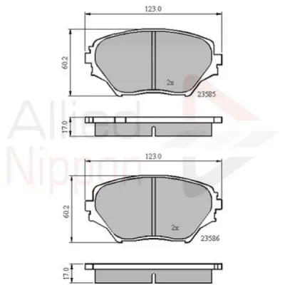 Set placute frana, frana disc COMLINE ADB0944