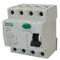Bloc cu protectie diferentiala, 4 poli RB4-63100 63A, 100mA, 4,5 kA, 4P