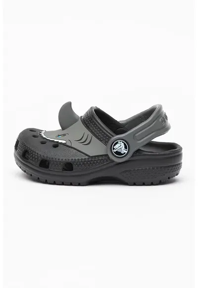 Saboti slingback cu design rechin Fun Lab - Negru/Gri