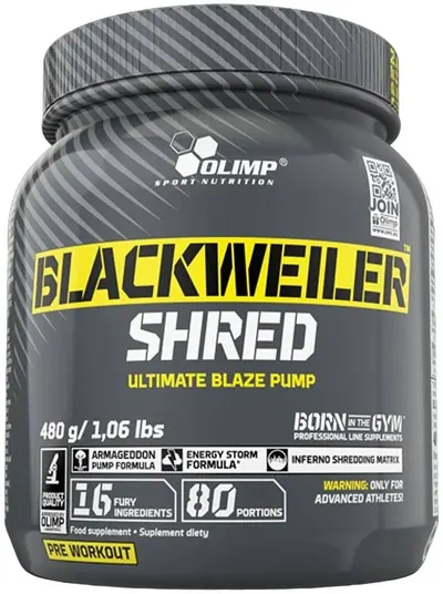 Blackweiler Shred, portocală, 480 g, Olimp