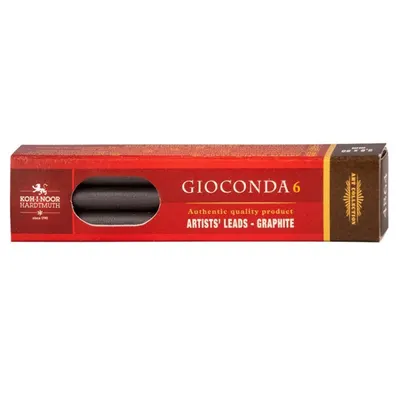 Mine Grafit pentru Creioane Mecanice Gioconda, Negru, 5.6 mm, Tarie 2B, Lungime 80 mm, Koh-I-Noor