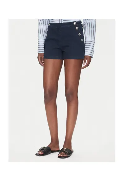 Pantaloni scurti din denim dama 241-SHIVAL - Bumbac/Poliester - Bleumarin - Bleumarin