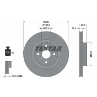 Disc frana TEXTAR 92287603