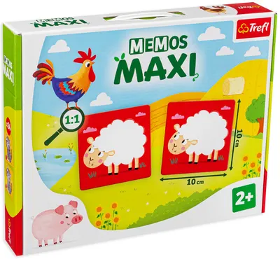 Joc de sociatate de memorie Memos Maxi - Ferma - Pentru copii