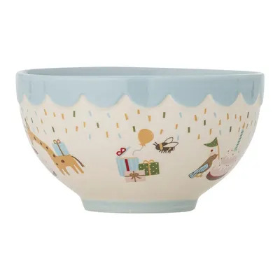 Bol pentru copii albastru deschis/crem din gresie ø 13,5 cm Celebrate – Bloomingville Mini