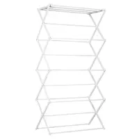 HOMCOM Uscător de rufe pliabil 8 nivele suport tip turn uscător suport rufe metal plastic Alb 74 x 35 x 144 cm | Aosom Romania