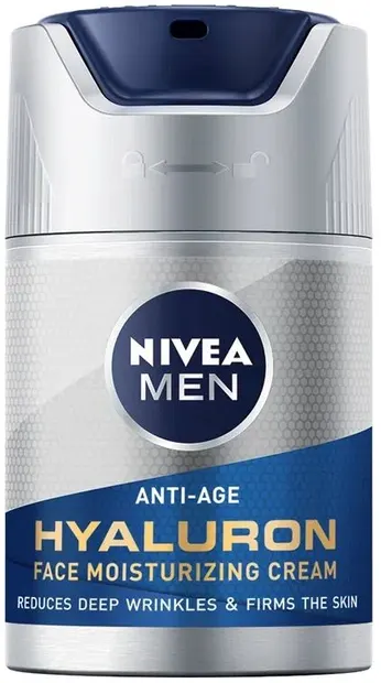 Nivea Men Cremă de față pentru bărbați Active Age Hyaluron, 50 ml