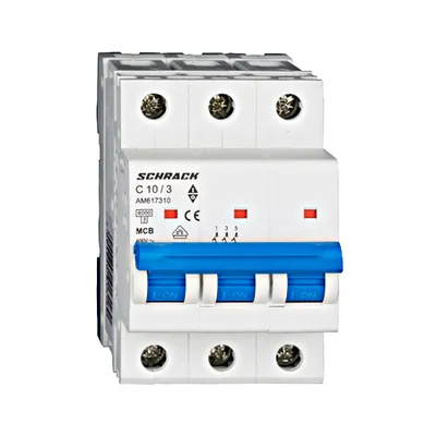 Intrerupator automat tripolar MCB, AMPARO 6kA, C 10A, 3P