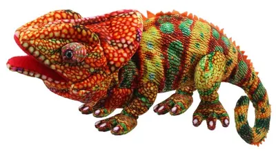 Papusa de teatru The Puppet Company - Cameleon, portocaliu, 45 cm
