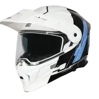Casca moto Origine Adventure Cyborg rabatabila cu ochelari, culoare alb negru, marime L