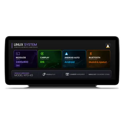 Navigatie Mercedes Benz B-Class W246 (2012-2015), Linux OS OEM, NTG 4.5, CarPlay Android Auto Wireless, MirrorLink, Camera AHD, 12.3 Inch